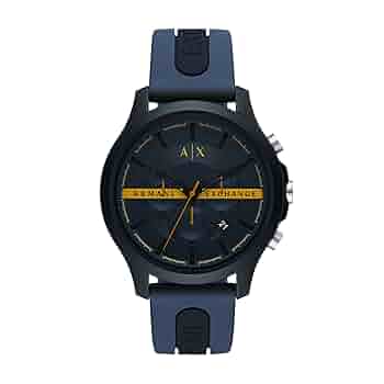 Armani Exchange アナログ時計 ブラック Amazon.com: Armani Exchange A|X Men's Sync Chronograph Black